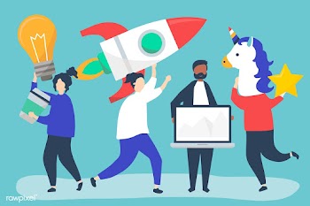 People characters holding creative business c.. | Free stock vector - 478578