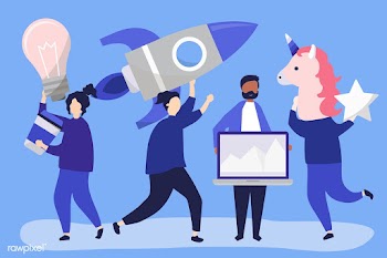 People characters holding creative business c.. | Free stock vector - 479059