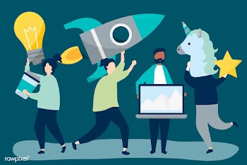People characters holding creative business c.. | Free stock vector - 479522