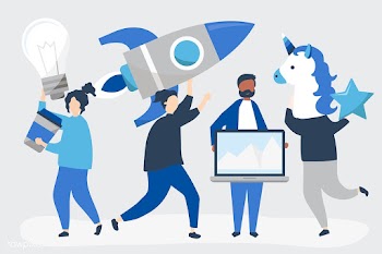 People characters holding creative business c.. | Free stock vector - 479559