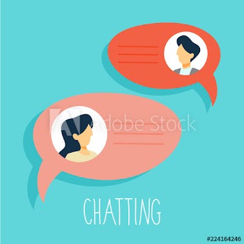 People chat using mobile phone and social network
