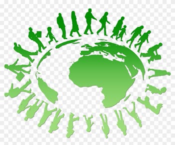 People Circling Around The Earth Icons Png - People Walking On The Earth
