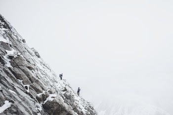 people climbing mountain landscape photography