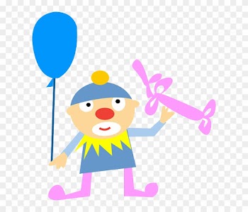 People Clown, Balloon, Character, Cute, Happy, Man, - Clown Vector Png