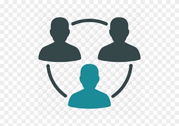 People Connecting Icon Flat Style Vector Stock Vector - Organization People Icon