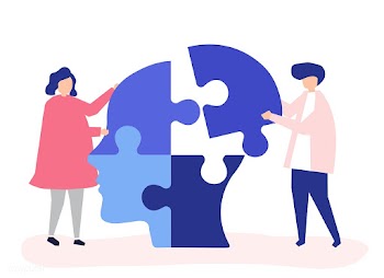 People connecting jigsaw pieces of a head tog.. | Free stock vector - 478137