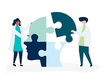 People connecting jigsaw pieces of a head tog.. | Free stock vector - 478159