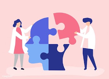 People connecting jigsaw pieces of a head tog.. | Free stock vector - 478545