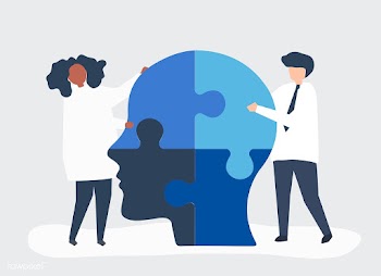 People connecting jigsaw pieces of a head tog.. | Free stock vector - 478717