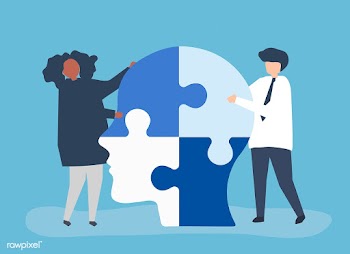 People connecting jigsaw pieces of a head tog.. | Free stock vector - 478762