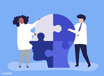 People connecting jigsaw pieces of a head tog.. | Free stock vector - 478799