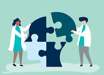 People connecting jigsaw pieces of a head tog.. | Free stock vector - 479714
