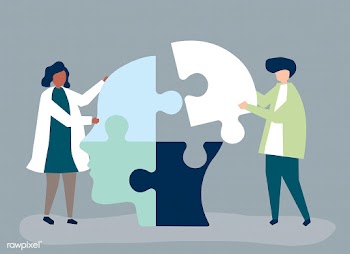 People connecting jigsaw pieces of a head tog.. | Free stock vector - 479717