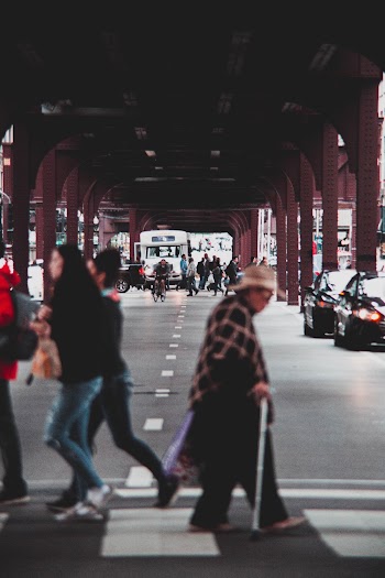 People Crossing Road 