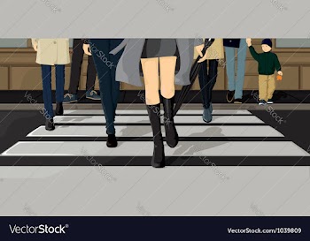People crossing the street vector image
