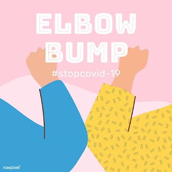 People doing the elbow bump to avoid coronavirus vector | Free  vector - 2304072
