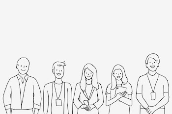 People doodle happy colleagues illustration… | Free stock illustration | High Resolution graphic