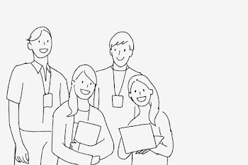 People doodle psd happy colleagues… | Free stock illustration | High Resolution graphic