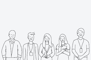People doodle vector happy colleagues… | Free stock illustration | High Resolution graphic