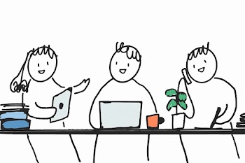 People doodle vector happy workers in green… | Free stock illustration | High Resolution graphic