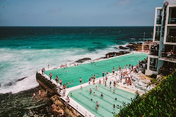 People Gathering Near Swimming Pool
