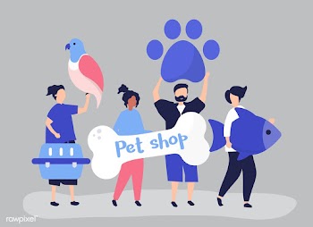 People going to a pet shop | Free stock vector - 481035
