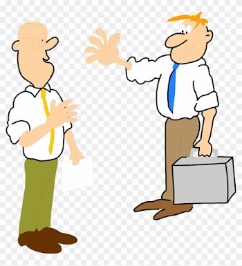 People Greeting Each Other Clipart - Greeting Cartoon Png