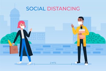 People greeting from distance Free Vector