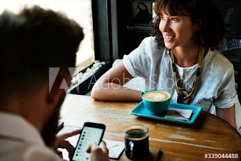 People hangout together at coffee shop