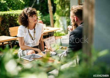 People hangout together at coffee shop