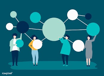 People holding connected copy space circle ic.. | Free stock vector - 478573