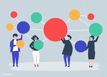 People holding connected copy space circle ic.. | Free stock vector - 479781