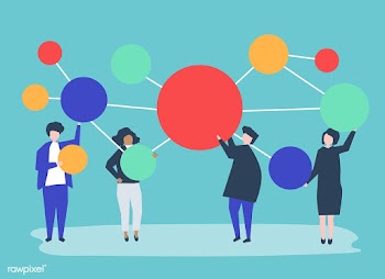 People holding connected copy space circle ic.. | Free stock vector - 481029