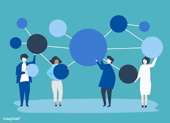 People holding connected copy space circle ic.. | Free stock vector - 481034