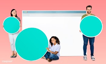 People holding copy spaces and internet webpa.. | Free stock psd mockup - 458076