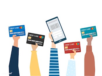 People holding credit cards illustration | Free stock vector - 437561