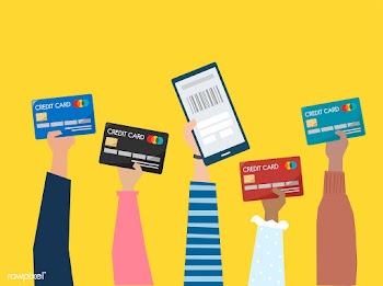 People holding credit cards illustration | Free stock vector - 437570