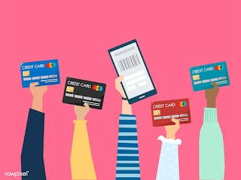 People holding credit cards illustration | Free stock vector - 437575