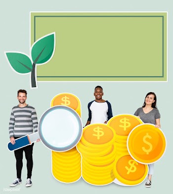 People holding financial cardboard cutouts | Free stock psd mockup - 469182