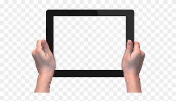 People Holding Hands Transparent Clipart - Hand With Tablet Png