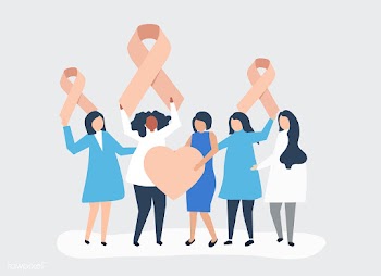 People holding pink ribbons in support of bre.. | Free stock vector - 478526