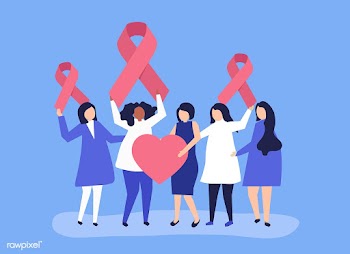 People holding pink ribbons in support of bre.. | Free stock vector - 478544