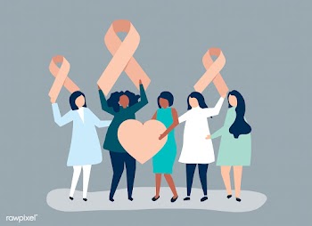 People holding pink ribbons in support of bre.. | Free stock vector - 479189