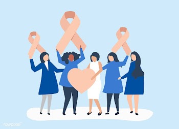 People holding pink ribbons in support of bre.. | Free stock vector - 479229