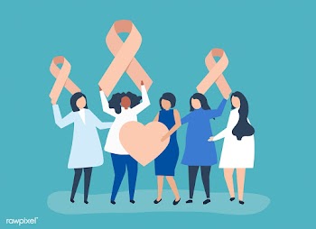People holding pink ribbons in support of bre.. | Free stock vector - 479893