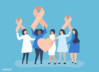 People holding pink ribbons in support of bre.. | Free stock vector - 480152