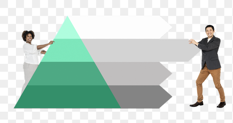 People holding png pyramid graph, | Free PNG - rawpixel