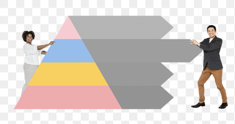 People holding png pyramid graph, | Free PNG - rawpixel