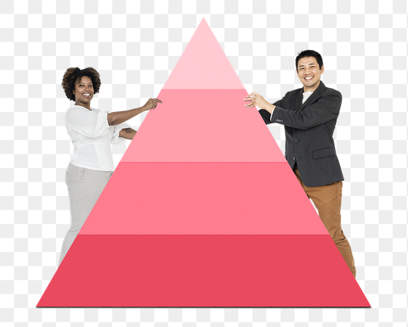 People holding png pyramid graph, | Free PNG - rawpixel