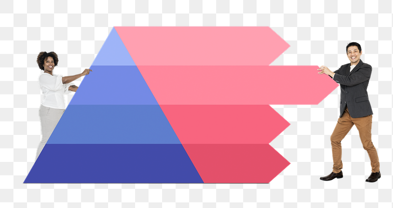 People holding png pyramid graph, | Free PNG - rawpixel
